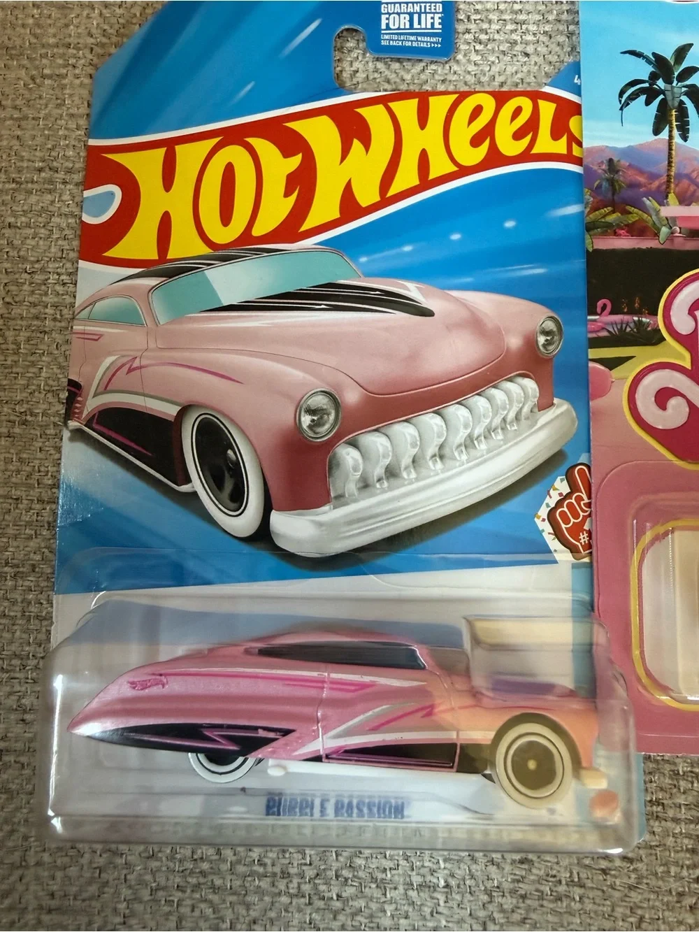 3 pink Hot Wheels